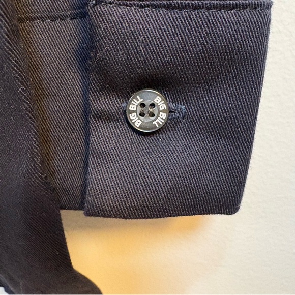 NWT Big Bill Men’s Navy Blue Work Shirt Long Sleeve, Size XL, Durable Workwear - Picture 5 of 7